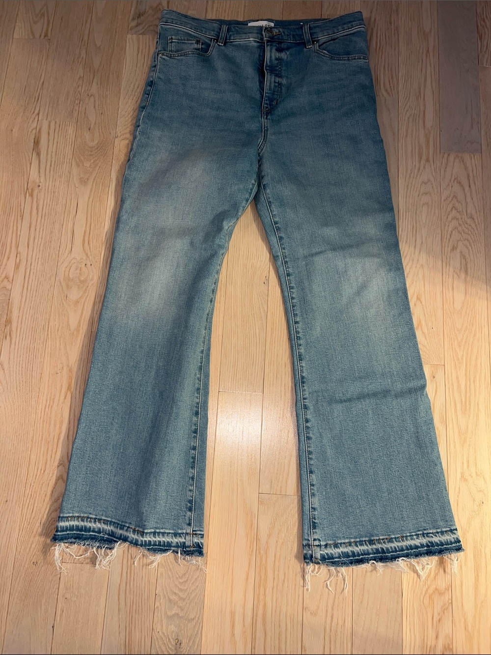Loft Light Blue Women's slightly flared Straight-Leg Jeans